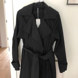 COS classic black trench coat